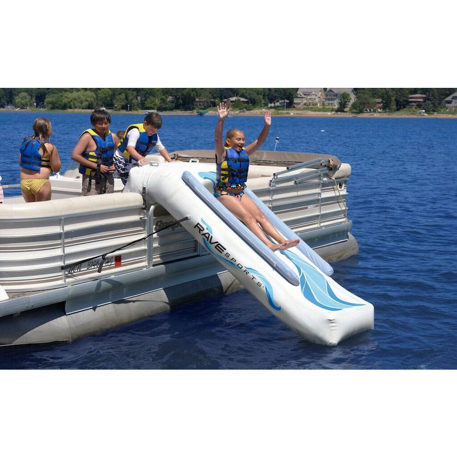 Best Inflatable Pontoon Slide for Rave Parties - Heavy Duty, Waterproof, Fun for Adults & Kids - Perfect for Pool, Beach, and Backyard Summer Fun