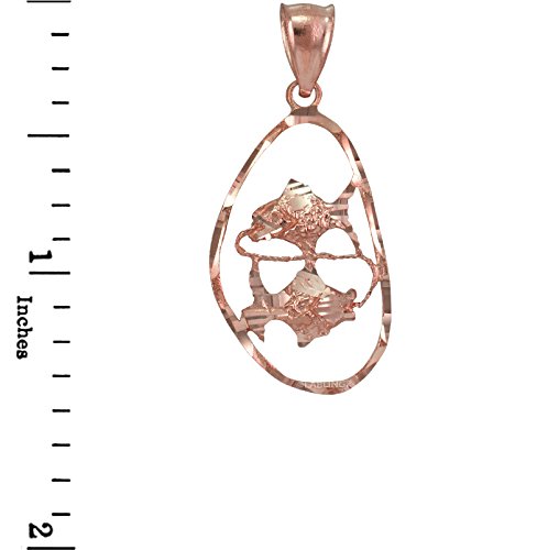 14K Rose Gold Pisces Zodiac Necklace for Women - Dainty Constellation Pendant - Perfect Birthday Gift for Her, Valentine's Day & Anniversary Jewelry