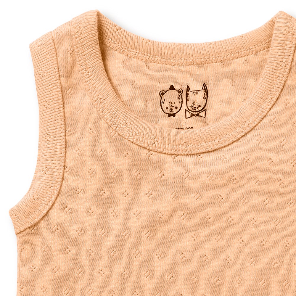 Organic Pointelle Singlet Bodysuit - Soft Cotton Baby Onesie for Newborns & Infants | Perfect for Playtime, Sleepwear & Everyday Comfort