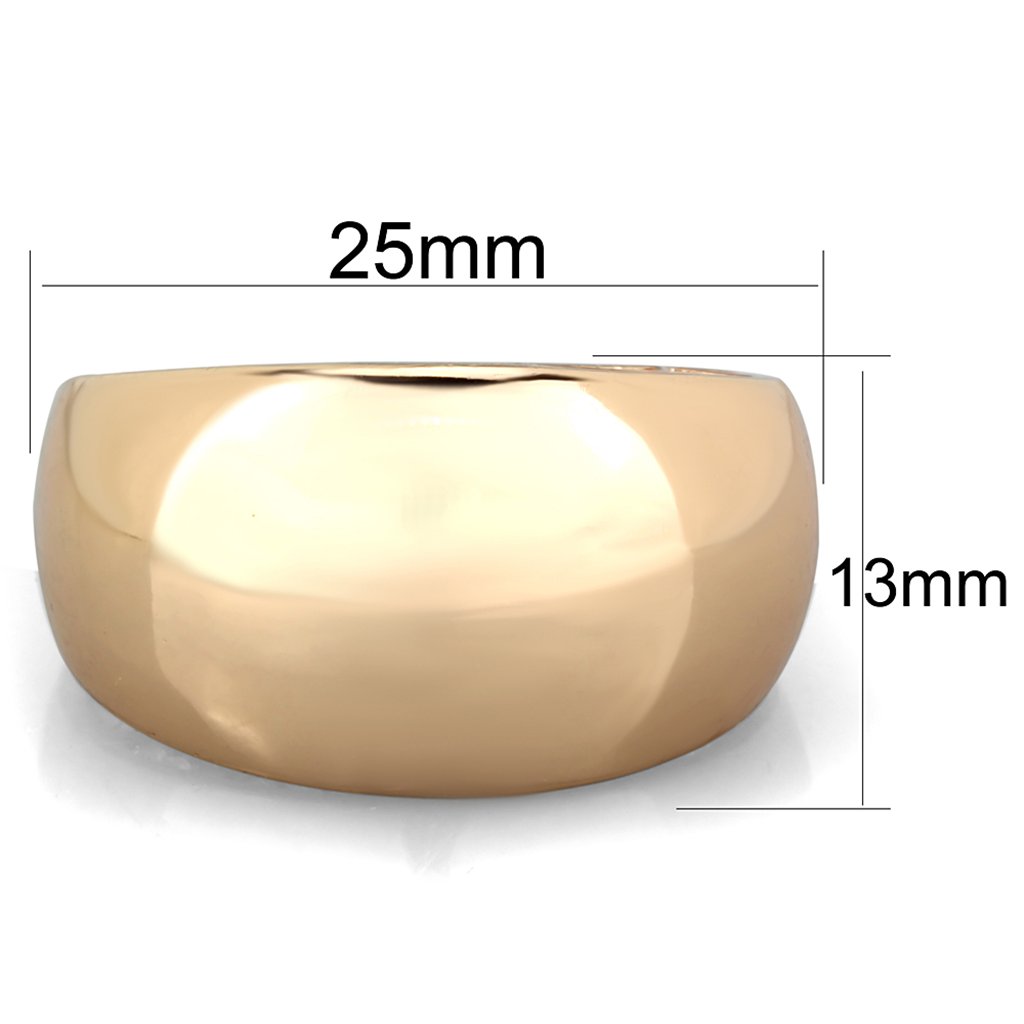 Rose Gold Plated Crystal Dome Ring for Women - Size 5-10 | Elegant Fashion Jewelry for Parties & Gifts