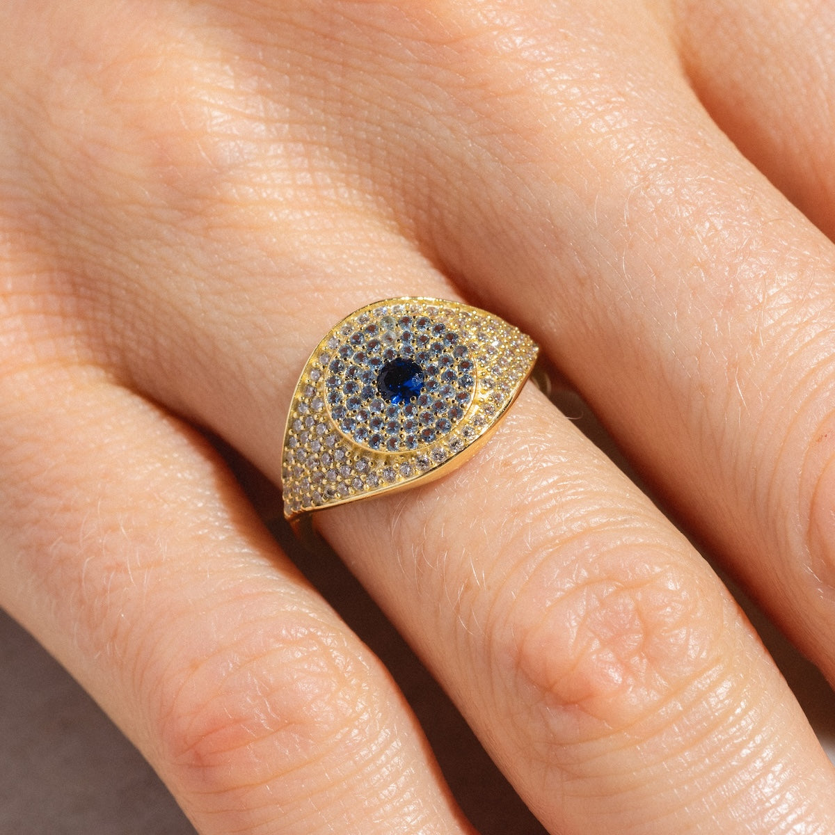 Blue Evil Eye Ring for Women - Protection & Good Luck Jewelry - Perfect for Everyday Wear, Gifts & Spiritual Healing