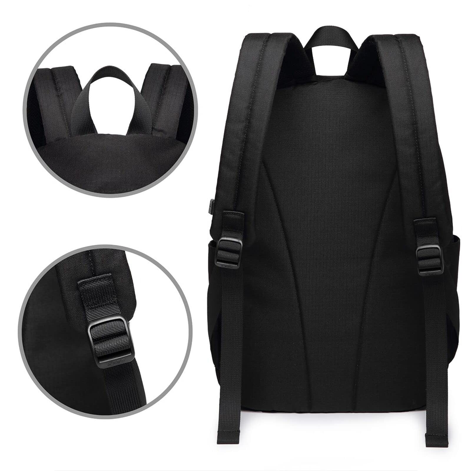 15.6 Inch Solar System Planets Laptop Backpack with USB Charging Port - Waterproof Travel Computer Bag for Work, College & School - Perfect Gift for Men & Women (Black) - Ideal for Commuting, Business Trips & Campus Life