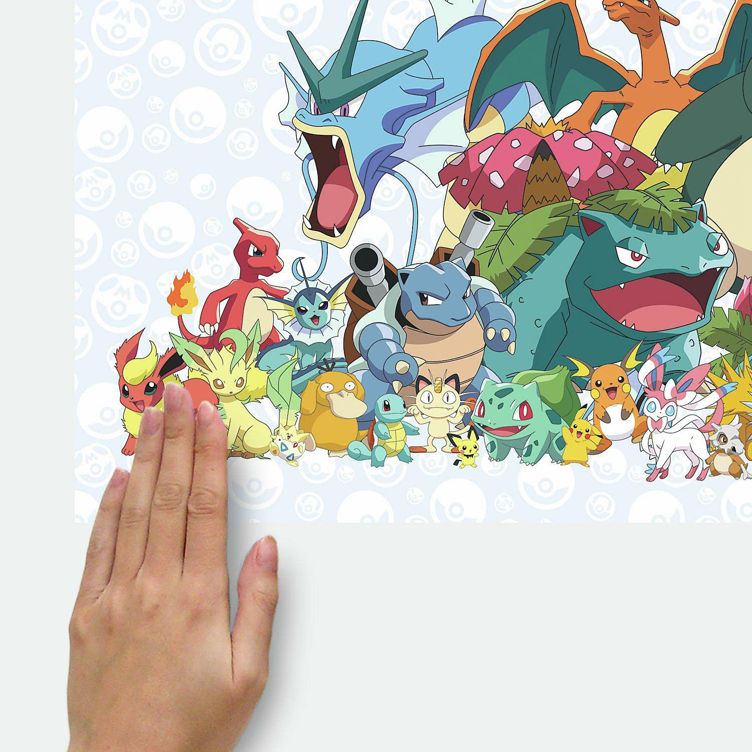 Repositionable Stickers - All Pokemon Characters - 36.5 cm x 26 cm - Perfect for Kids' Rooms, School Supplies, Scrapbooking & DIY Crafts