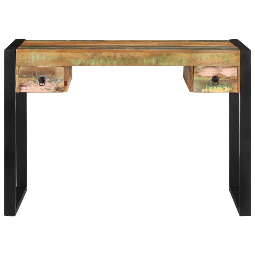 SKM Solid Reclaimed Wood Desk - 3276 | Rustic Industrial Home Office Furniture for Modern Workspace & Study Room