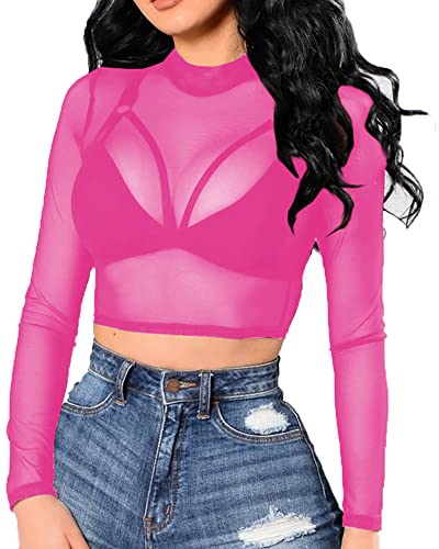 Mock Neck -Rose Red