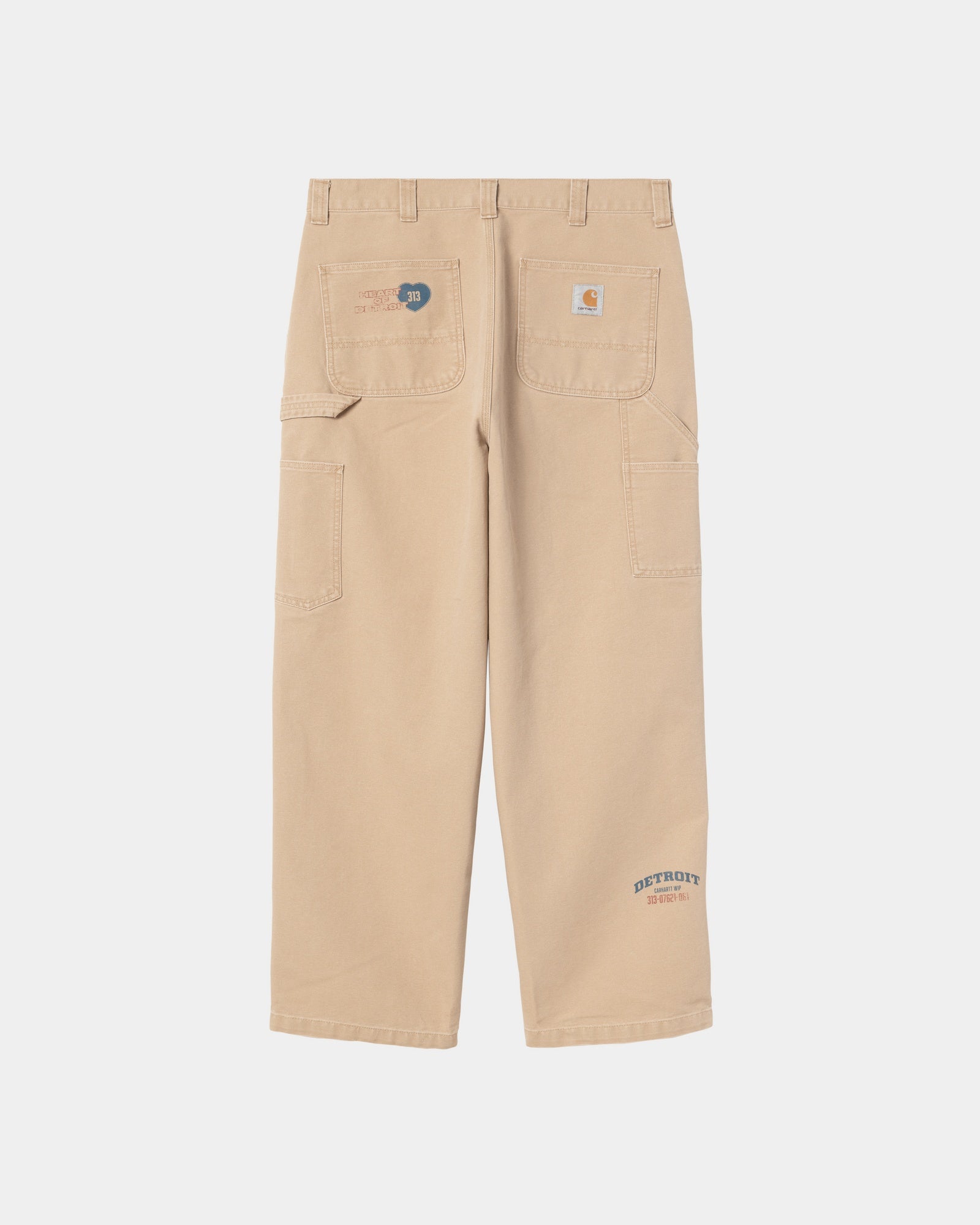 OG Single Knee Graphic Cargo Pants for Men - Vintage Stone Washed Cotton Workwear | Dusty Hamilton Brown | Perfect for Streetwear, Work & Outdoor Activities