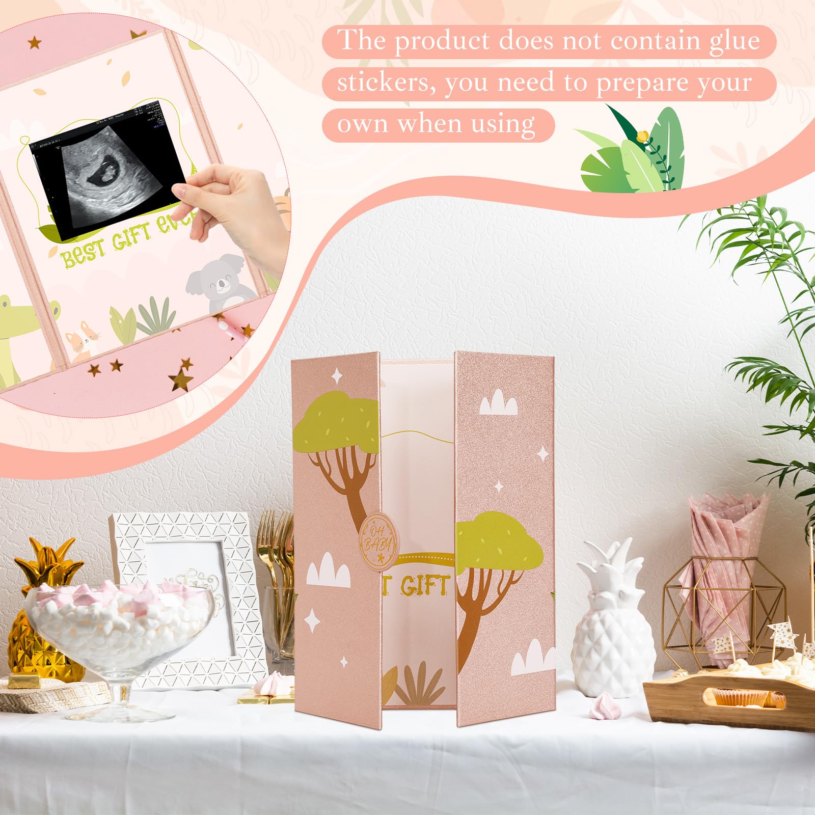 Elegant Rose Gold Baby Shower Guest Book Alternative - Creative Signature Board Keepsake for Boys & Girls - Perfect for Baby Shower Decorations, Gender Reveal Parties & Nursery Wall Art