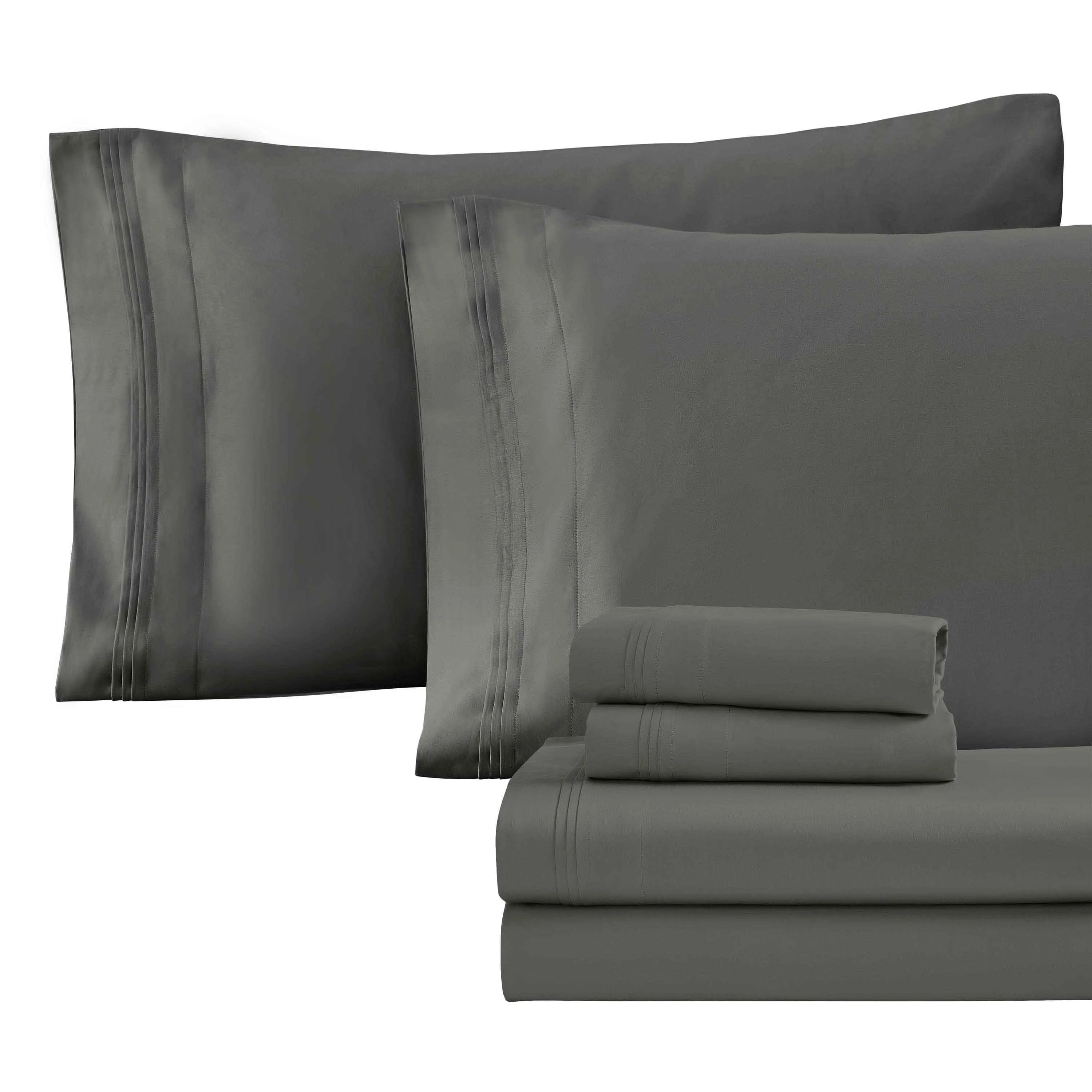 6-Piece Egyptian Cotton 1000 Thread Count Sheet Set - Ultra Soft Luxury Bed Sheets for Queen & King Size Beds - Perfect for Home, Hotel & Airbnb Use