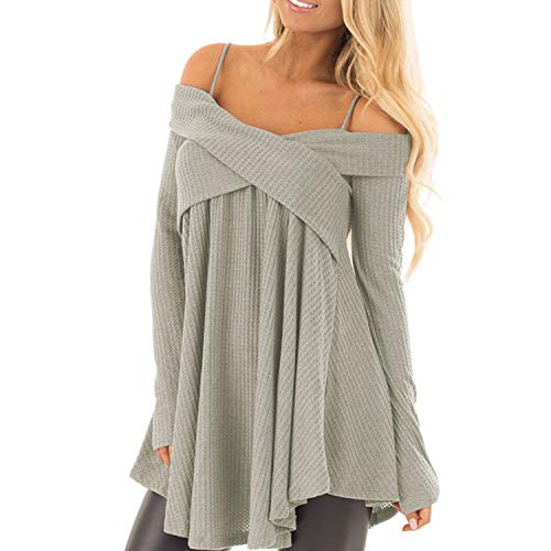 Stylish Strap-Wrapped Knitted Waffle Sweater for Women - Soft Grey Winter Pullover | Perfect for Casual Outfits, Office Wear & Cozy Evenings