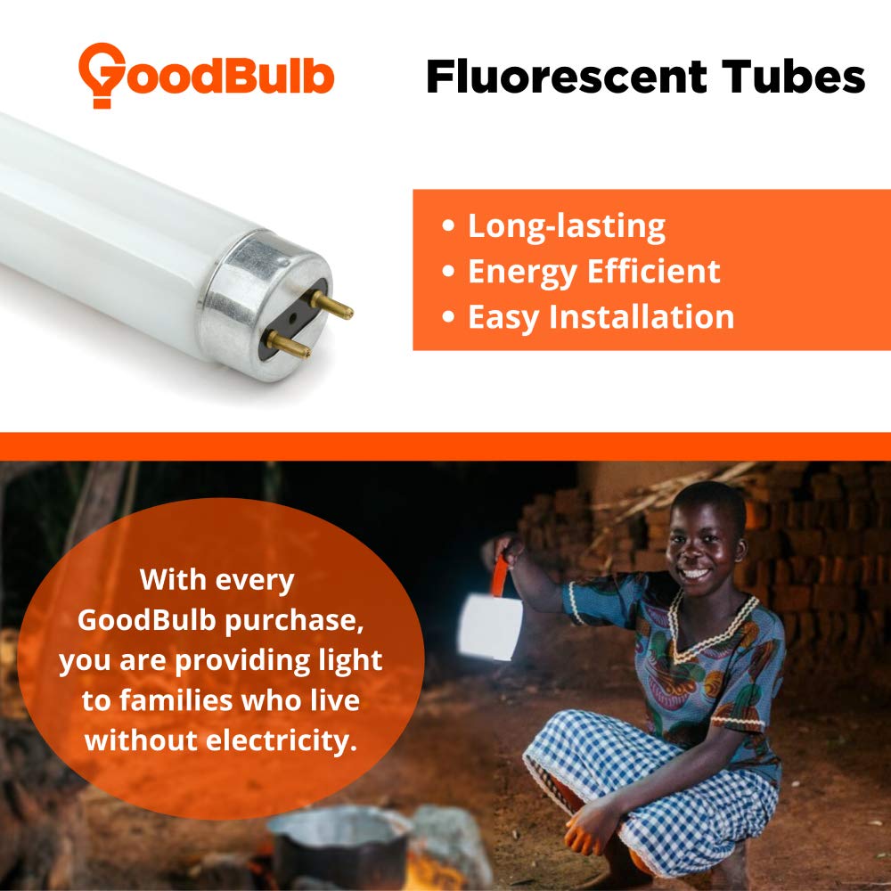GoodBulb F28T5/835/ECO 28W 46 Inch T5 Fluorescent Light Bulb - 3500K Soft White, Medium Bi-Pin Base, 2900 Lumens, 85 CRI, 36000 Life Hours - Instant/Programmed Start (Pack of 40) - Perfect for Office Lighting, Warehouse Illumination & Commercial Spaces