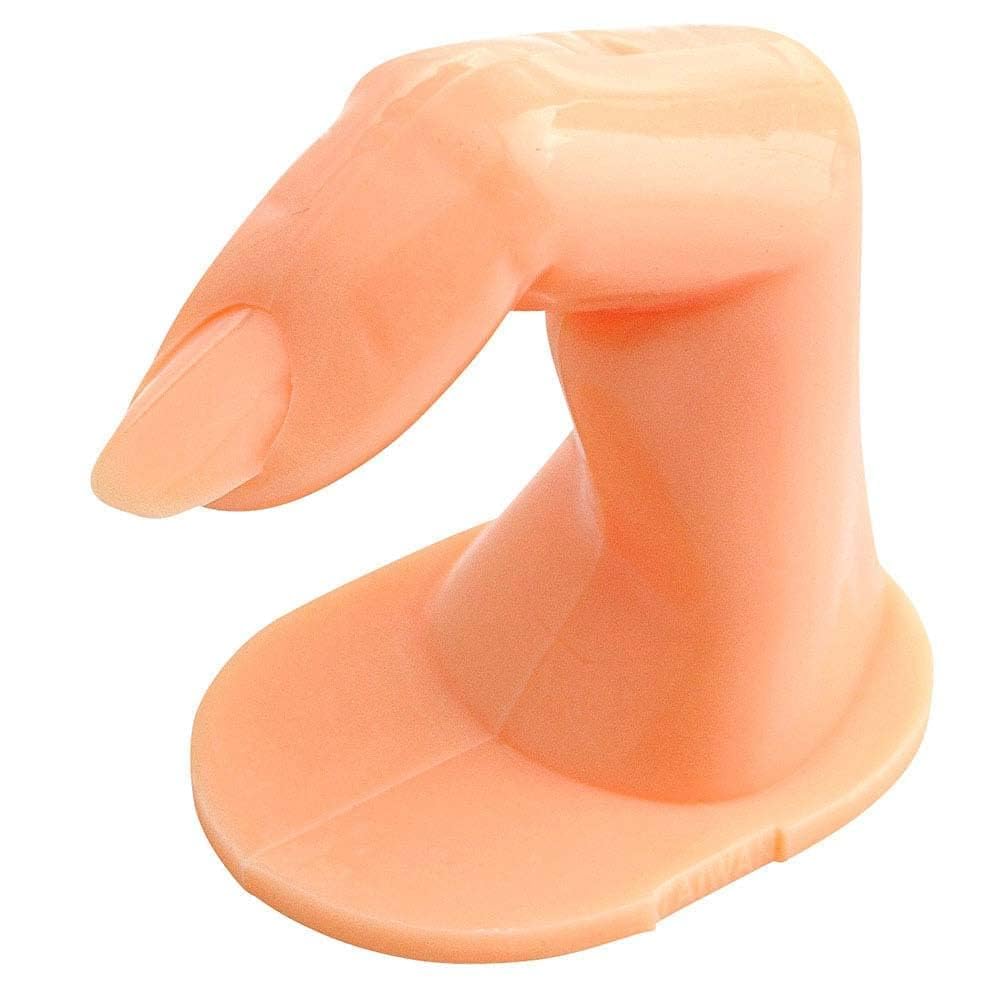 Sminakh Nail Art Practice Finger - Silicone Fake Finger for Nail Training, Manicure & Acrylic Nail Extension Practice - Perfect for Beginners & Professionals at Home or Salon (PF2)