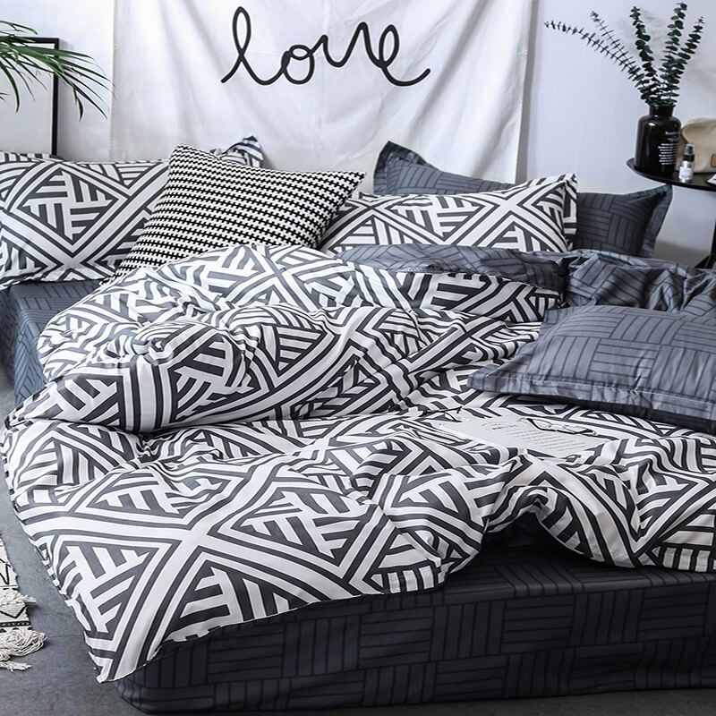 Aztec Geometric Duvet Cover Set - King Size, 100% Cotton, Tribal Print Bedding - Perfect for Boho Chic & Southwestern Style Bedrooms