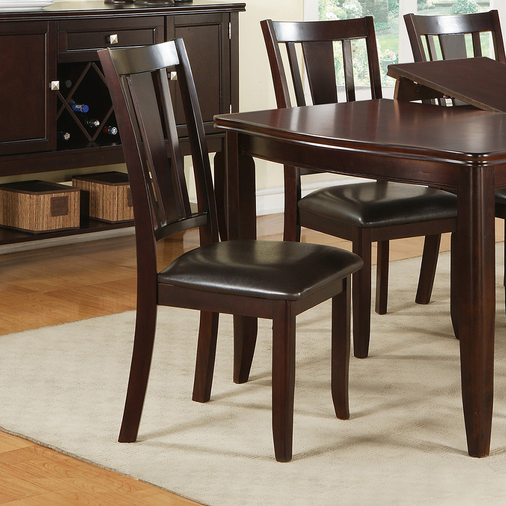 Charlton Slat Back Dining Side Chairs in Espresso - Set of 2 Modern Kitchen Chairs for Dining Room, Breakfast Nook & Small Space Decor