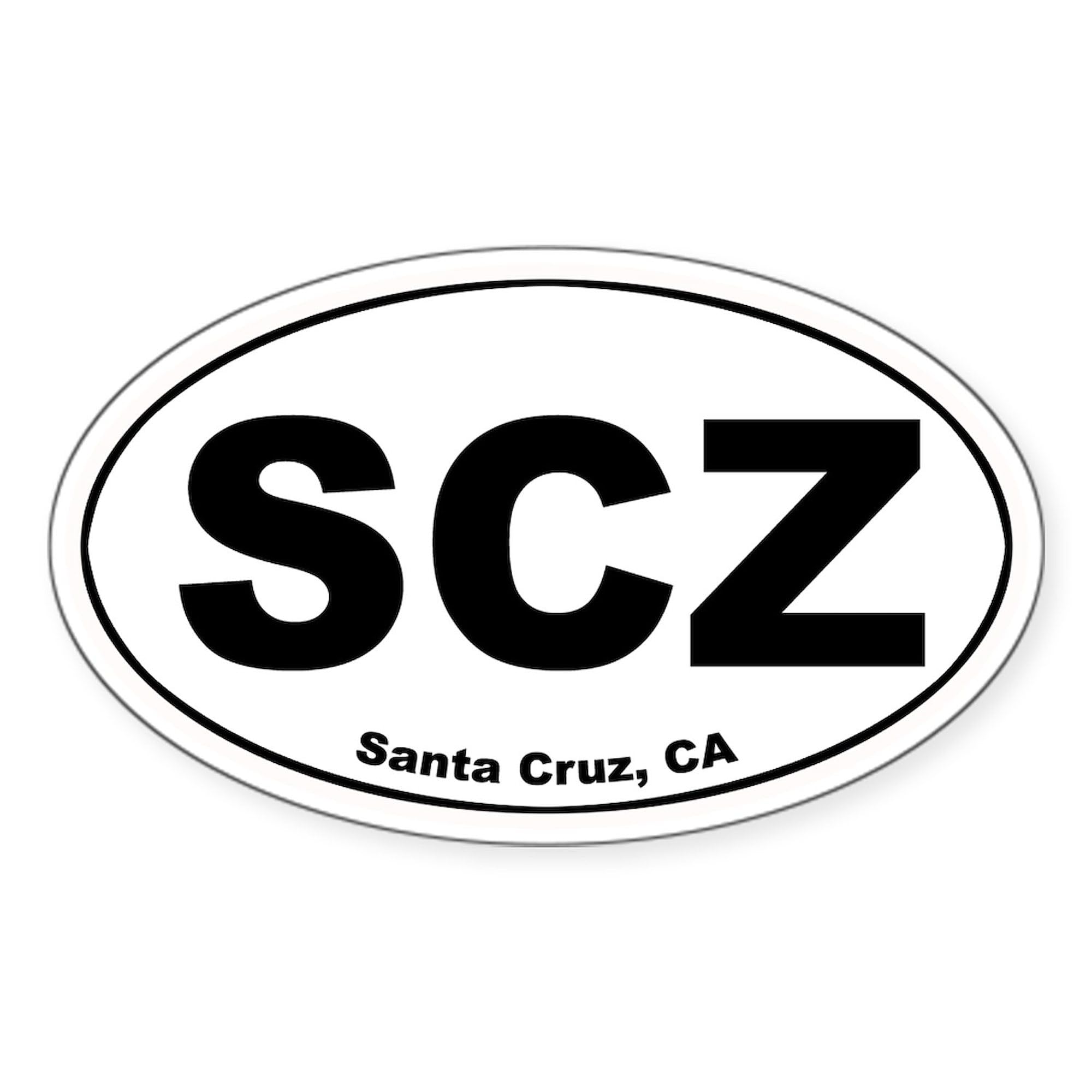 Santa Cruz SCZ Oval Sticker - Durable Vinyl Decal for Cars, Laptops & Water Bottles - Perfect for Surfers, Skateboarders & California Lovers