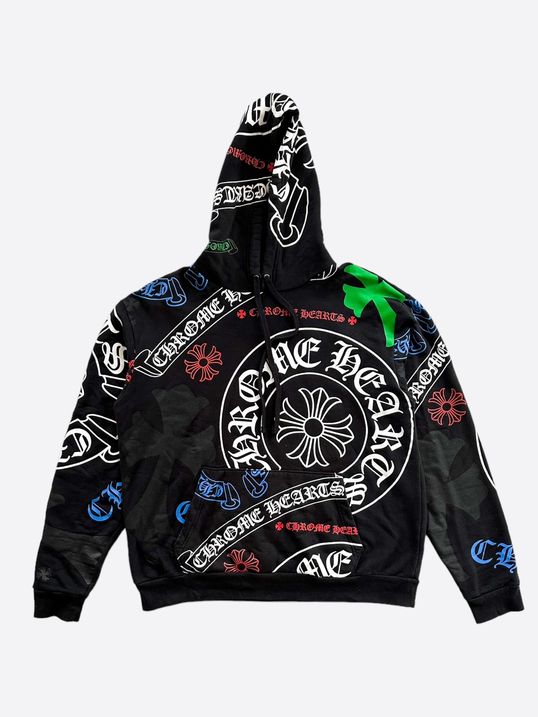 Chrome Hearts Black Multicolor Stencil Hoodie - Stylish Streetwear for Men & Women | Perfect for Casual Outfits, Urban Fashion & Everyday Wear