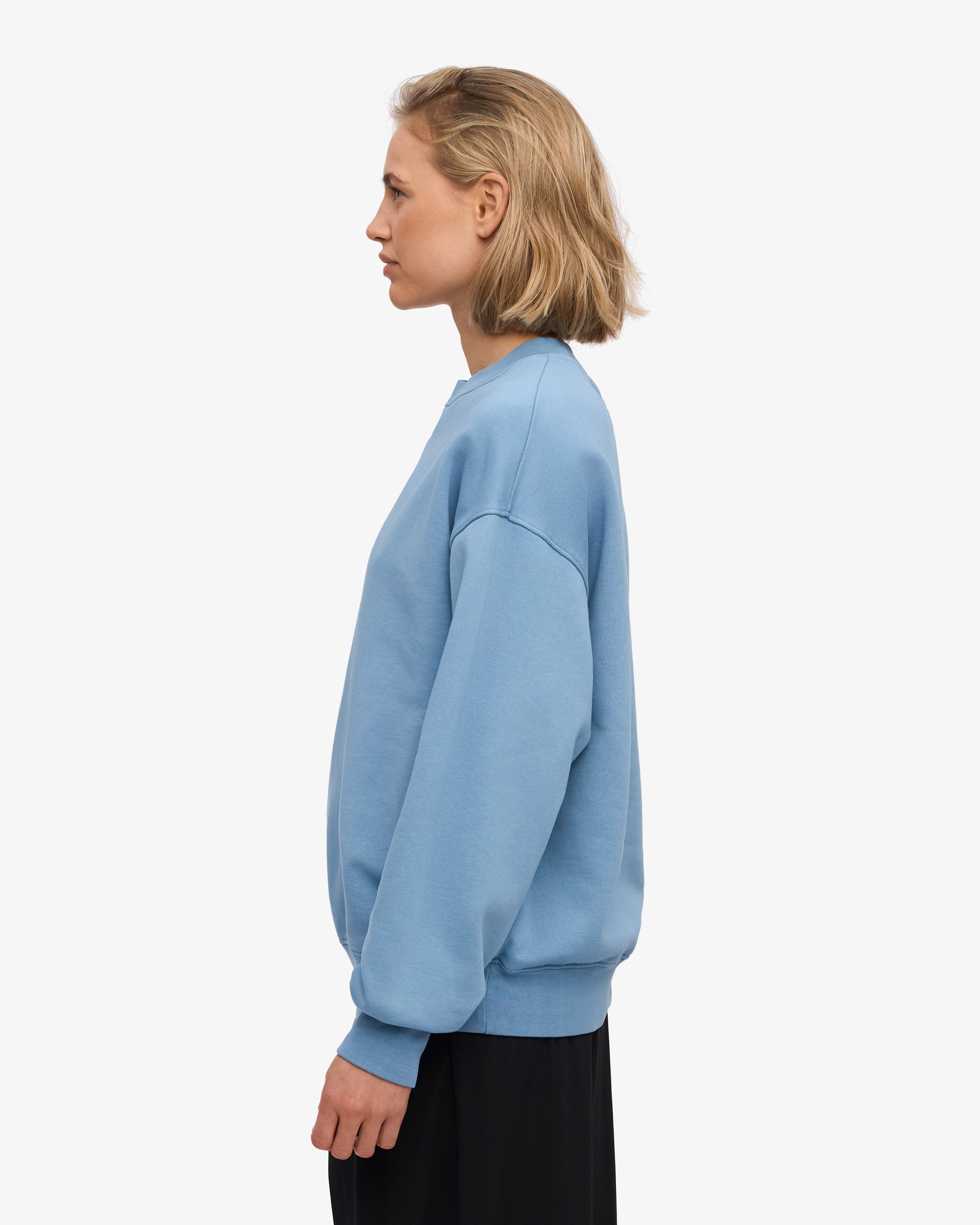 Organic Oversized Crewneck Sweatshirt - Seaside Blue | Soft & Comfortable Pullover for Men & Women | Perfect for Casual Wear, Lounging & Outdoor Activities
