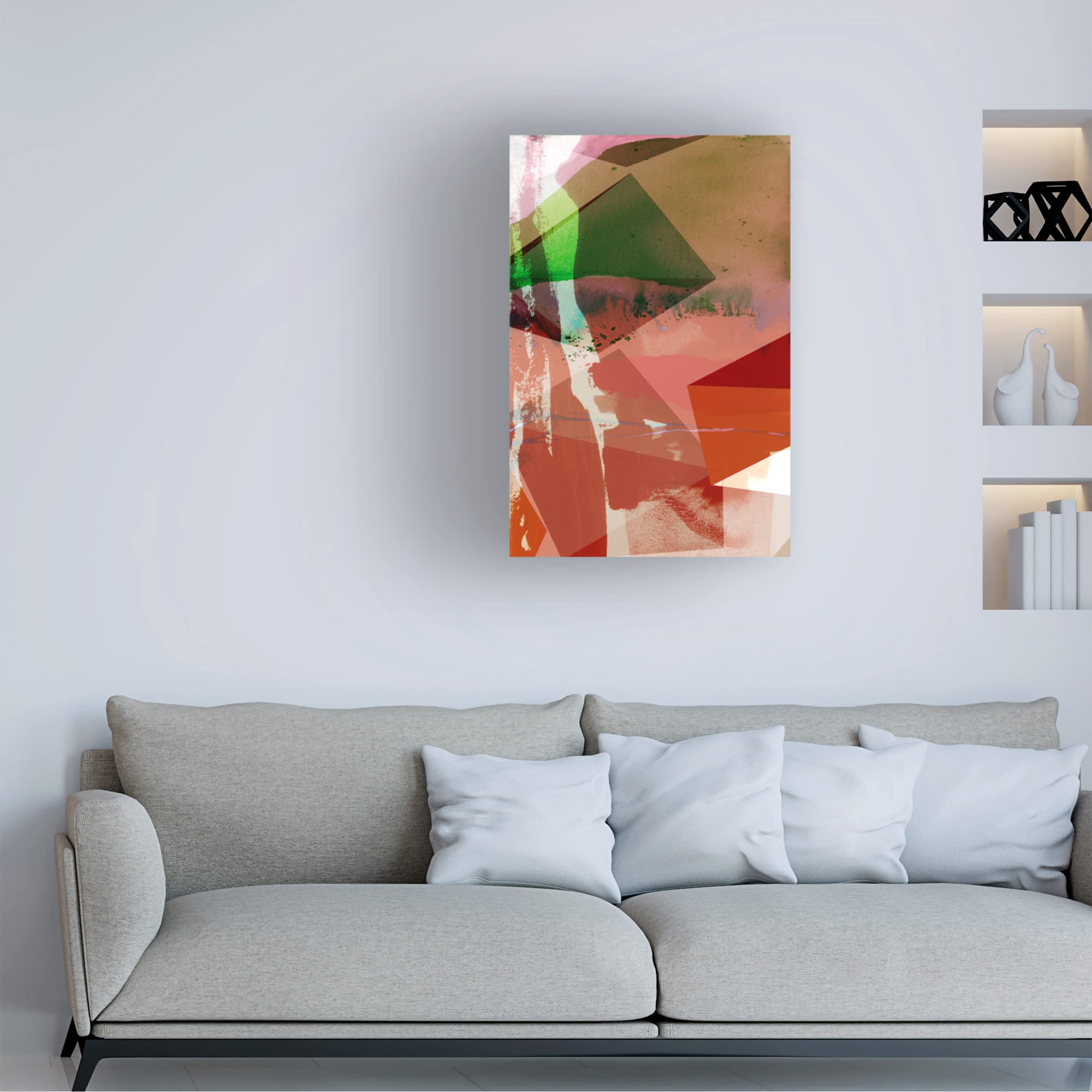 Trademark Fine Art 'Coral Shapes I' Canvas Wall Art Print by Sisa Jasper - Modern Abstract Ocean Painting for Living Room, Bedroom & Office Decor