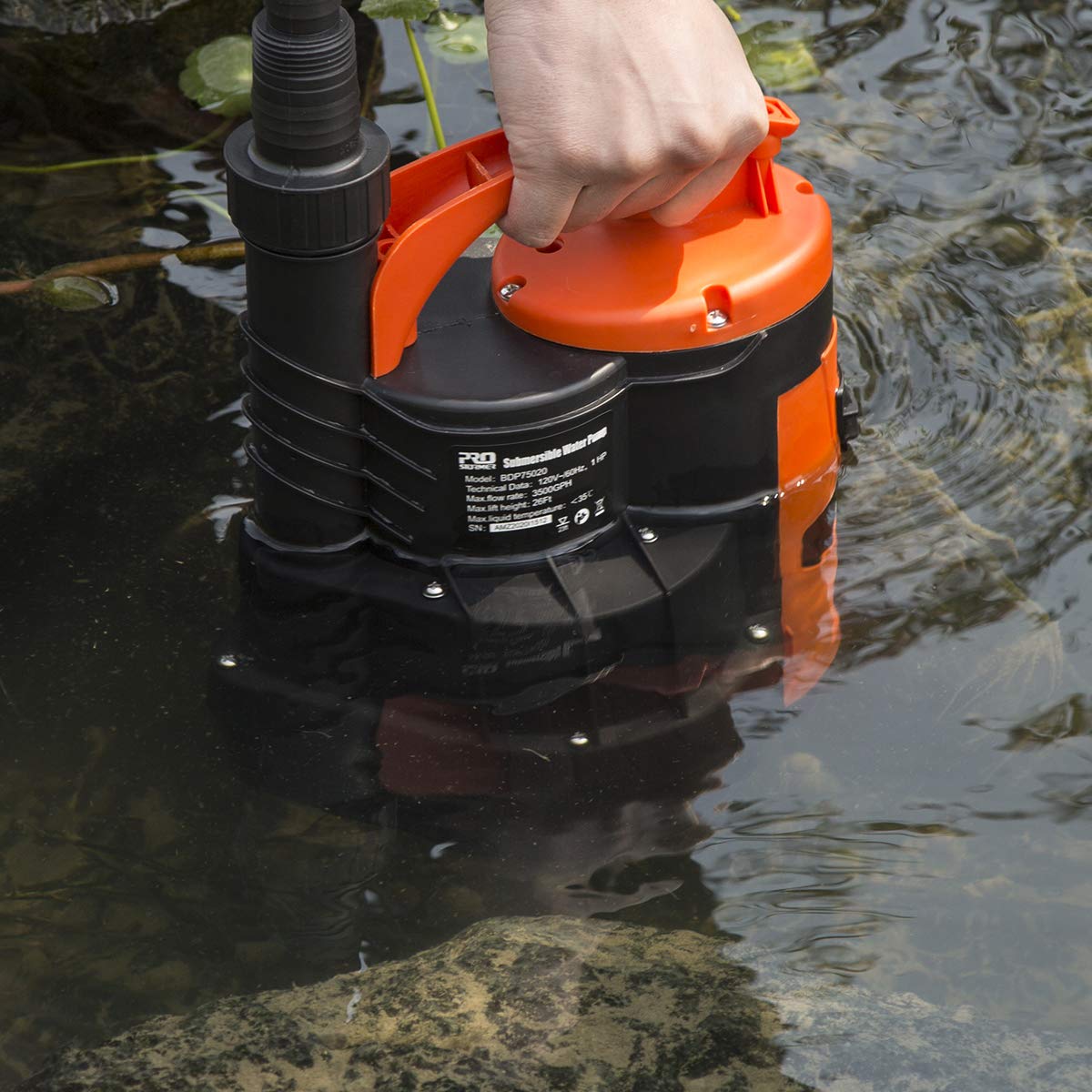 Prostormer 3500 GPH 1HP Submersible Sump Pump with Float Switch - Heavy Duty Clean/Dirty Water Pump for Pool, Pond, Garden, Flooded Basement, Irrigation & Emergency Water Removal