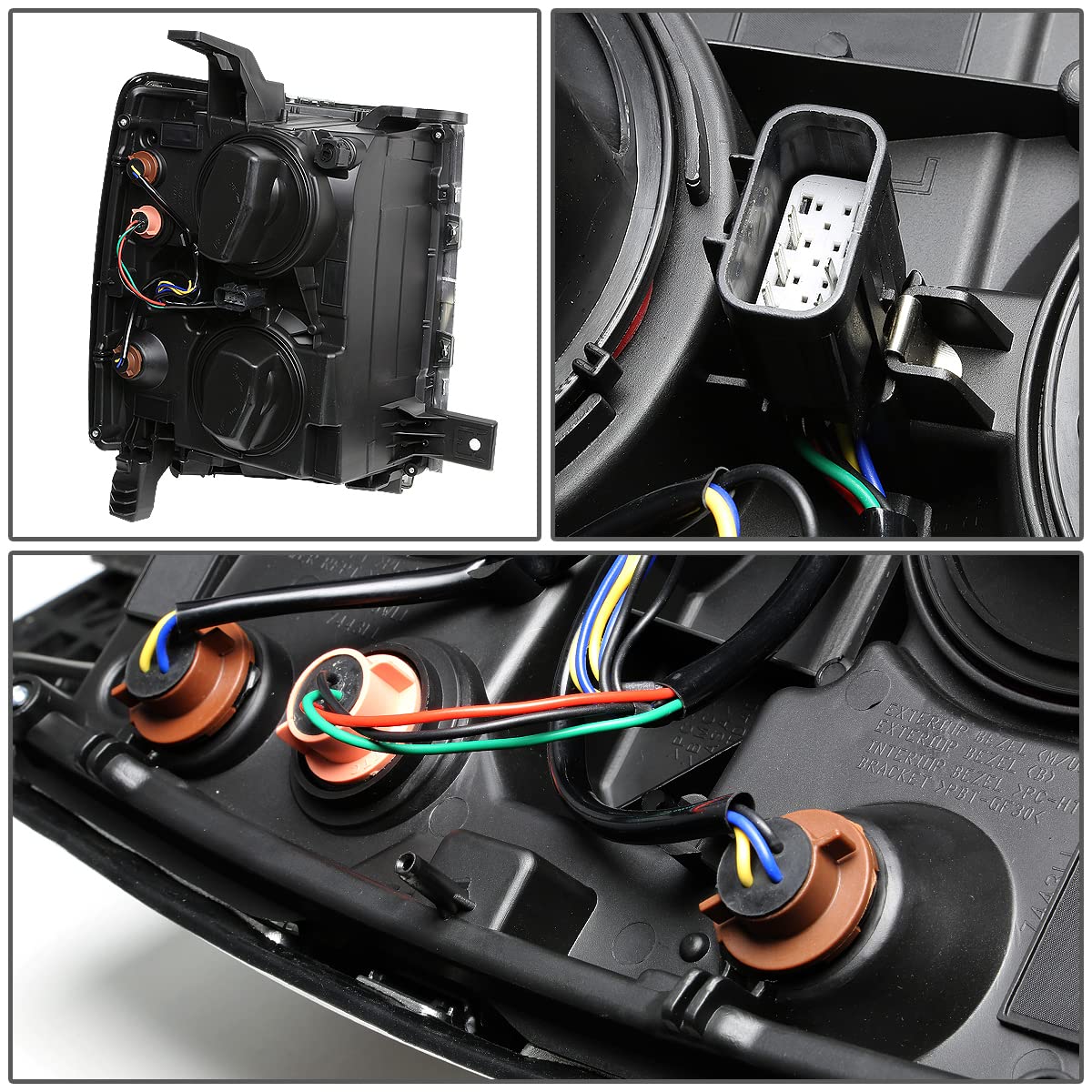 Auto Dynasty Black Housing Clear Corner Headlights & Clear Lens Fog Lights + Switch Kit Compatible with Chevy Silverado 1500 - Upgrade Your Truck Lighting for Night Driving & Off-Road Adventures