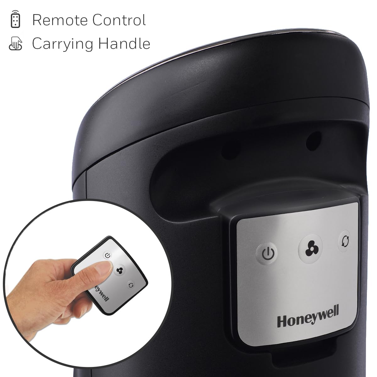 Honeywell QuietSet Tower Fan with 5 Speed Settings - Black | Powerful & Quiet Cooling for Home, Office & Bedroom