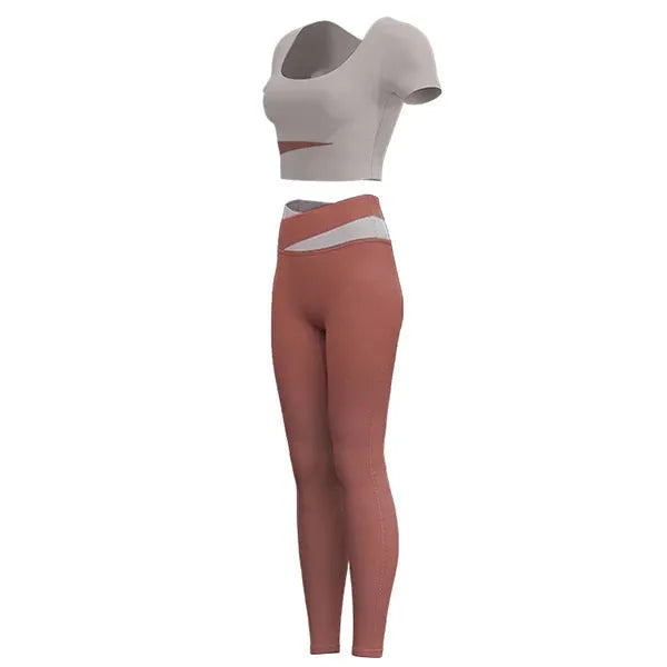Women's Yoga Set - Sexy Sports Bra & High Waist Leggings 2-Piece Workout Outfit | Gym Clothes for Yoga, Pilates & Fitness Training | Breathable Athletic Sportswear for Women