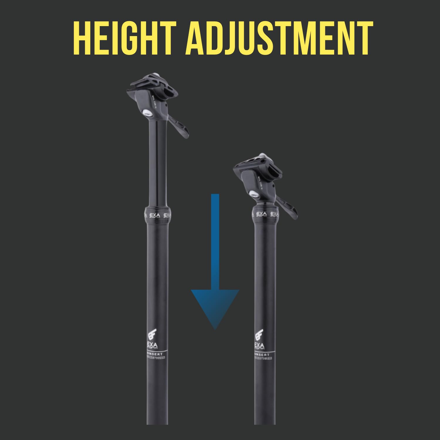 KS EXA Dropper Seatpost - Cable-Free & Lever-Actuated for Mountain & E-Bikes | Lightweight Bike Seat Post for Trail Riding & Commuting | Perfect Upgrade Accessory for Electric Bikes