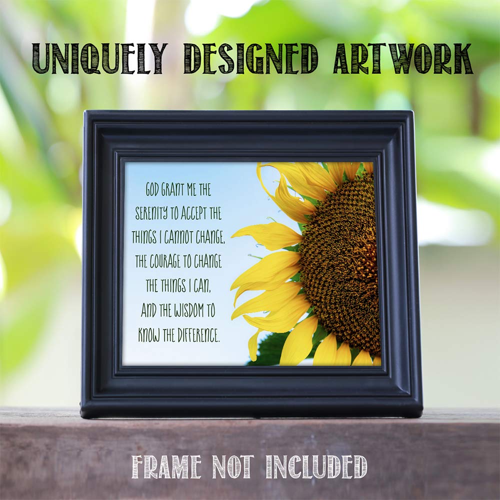 Inspirational Bible Verse Wall Art - 11x14 The Will of God Nursery Decor, Modern Christian Home Decor with Sunflower Design | Perfect for Baby Rooms, Church Gifts & Women's Birthday Presents | Printed in USA