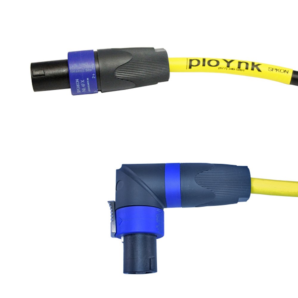 Premium 12 Gauge 2-Conductor Pro Audio Speaker Cable with Neutrik Speakon Connectors (Right Angle to Straight, 150ft) - Ideal for Live Sound, Studio Recording & PA Systems