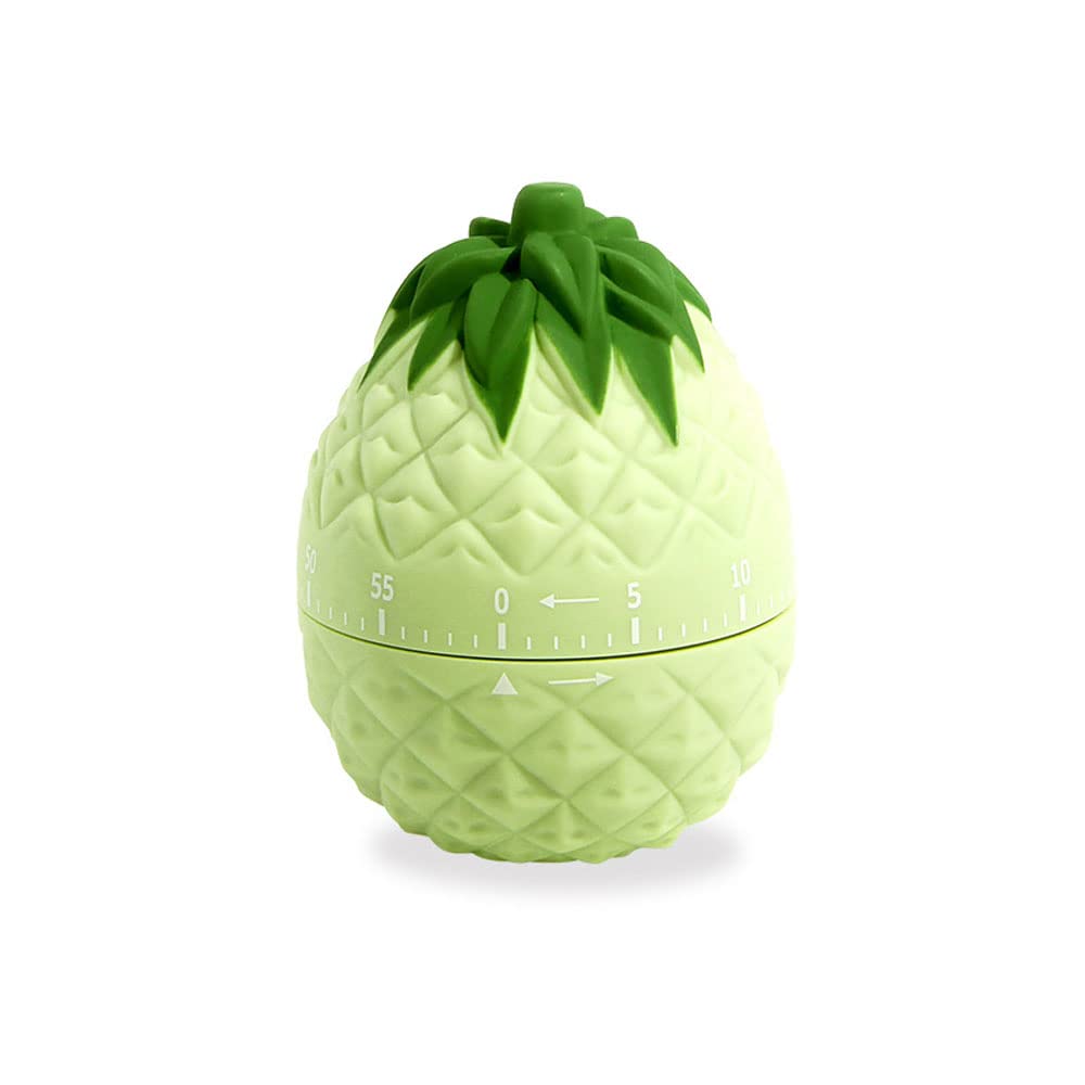60 Minute Mechanical Kitchen Timer with Loud Alarm - Cute Pineapple Design for Cooking, Baking, Studying & Productivity | Manual Countdown Clock for Home, Office & Classroom Use