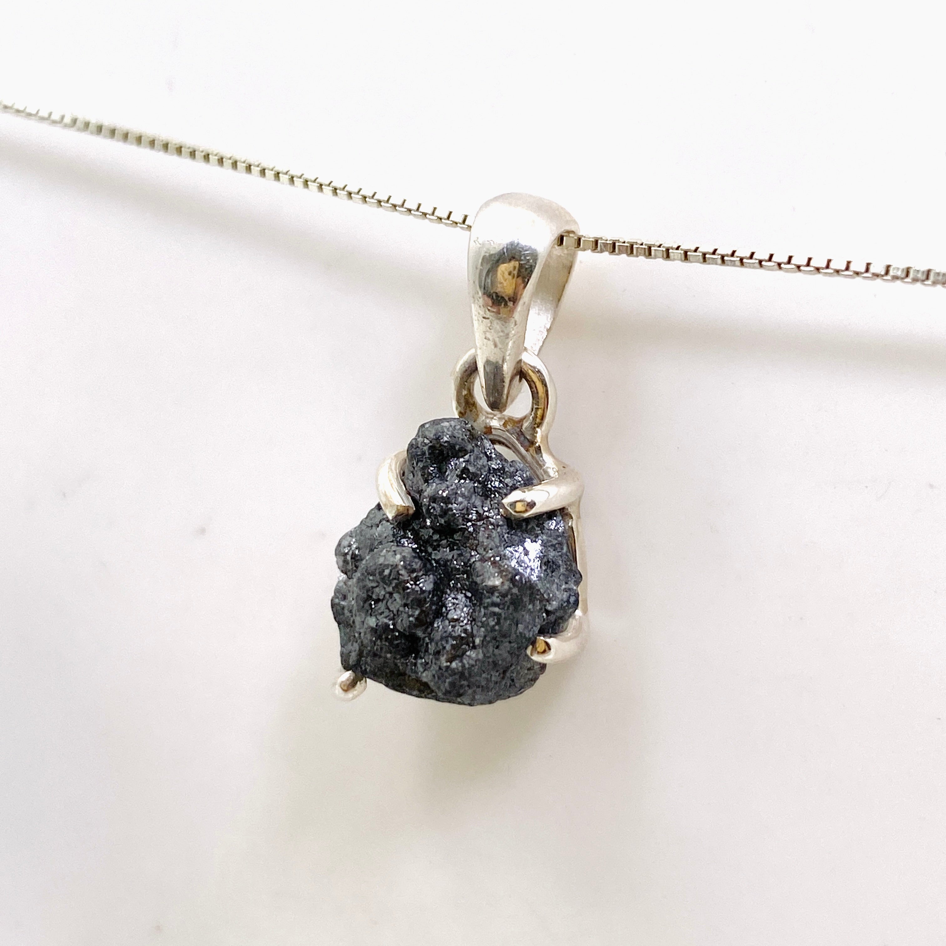 Natural Rough Diamond Freeform Raw Pendant Necklace - 925 Sterling Silver Jewelry PPGJ1039 for Boho Chic & Everyday Wear