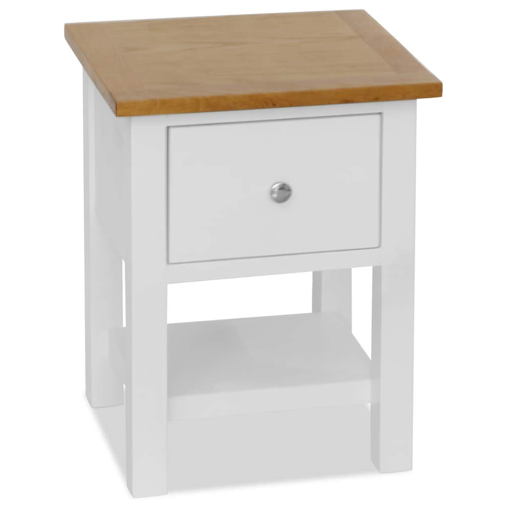 Modern Nightstand with 2-Tier Storage - Wooden Side Table with Drawer & Open Shelf | Perfect for Bedroom, Living Room & Small Spaces