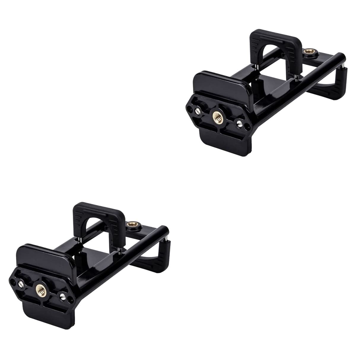 SOLUSTRE 2-Pack Universal Phone Mount Stand - Adjustable Smartphone Holder for Camera, Video Recording & Live Streaming - Compatible with iPhone, Samsung & All Mobile Devices - Perfect for Vlogging, TikTok & Zoom Meetings