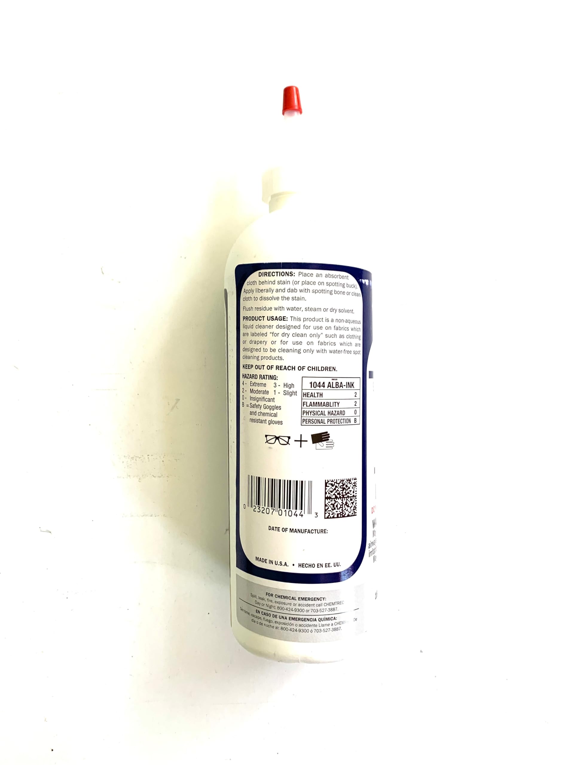 ALBA-Ink Expert Ink Remover No. 1044 - 16 oz (473ml) Stain Remover for Clothes, Fabric & Upholstery - Fast-Acting Ink Stain Cleaner with Applicator Top - Perfect for Home, Office & Laundry Use