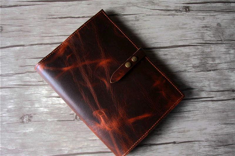 Premium Embossed Leather Laptop Sleeve for Dell - Durable Protection for MacBook, Work & Travel