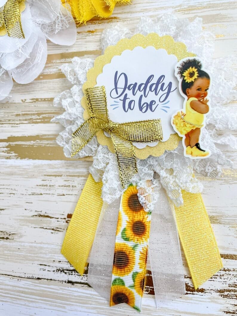 Sunflower Girl Maternity Sash for Baby Shower - Floral Pregnancy Announcement Sash for Mom-to-Be - Perfect for Gender Reveal, Baby Shower Decorations & Maternity Photoshoots