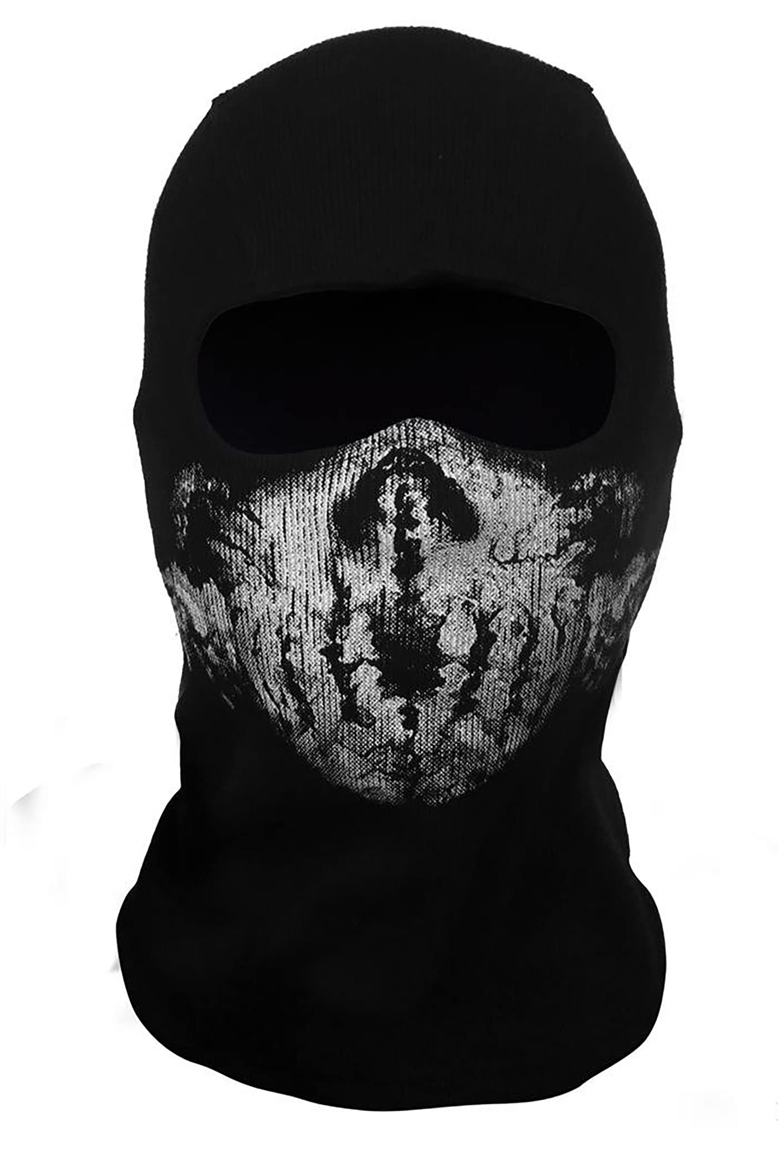 Call of Duty Ghost Mask Balaclava - Skull Face Cover for Men, Windproof Ski Headwear & Motorcycle Helmet Liner - Black (A05) - Perfect for Winter Sports, Outdoor Adventures & Tactical Gear