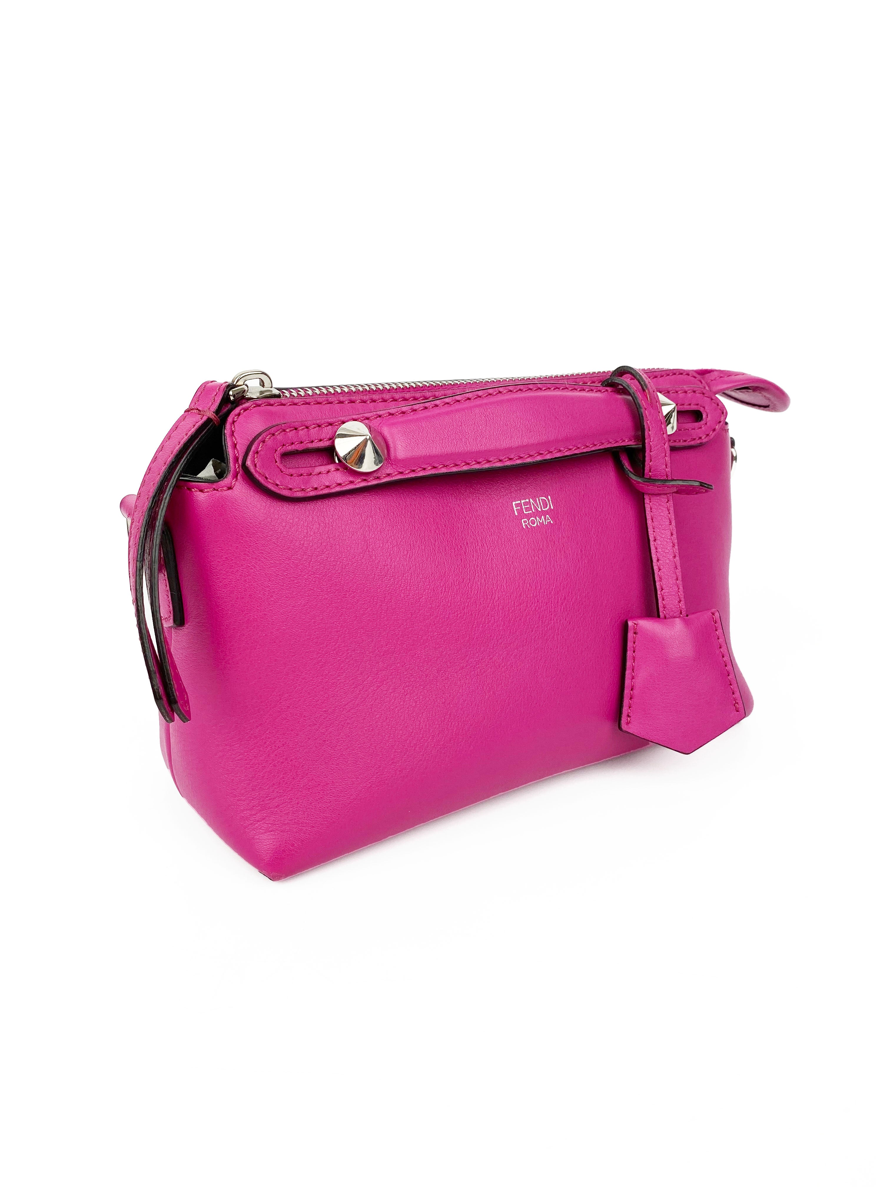 Fendi Mini Pink By the Way Crossbody Bag - Luxury Leather Handbag for Women, Perfect for Date Night & Evening Events