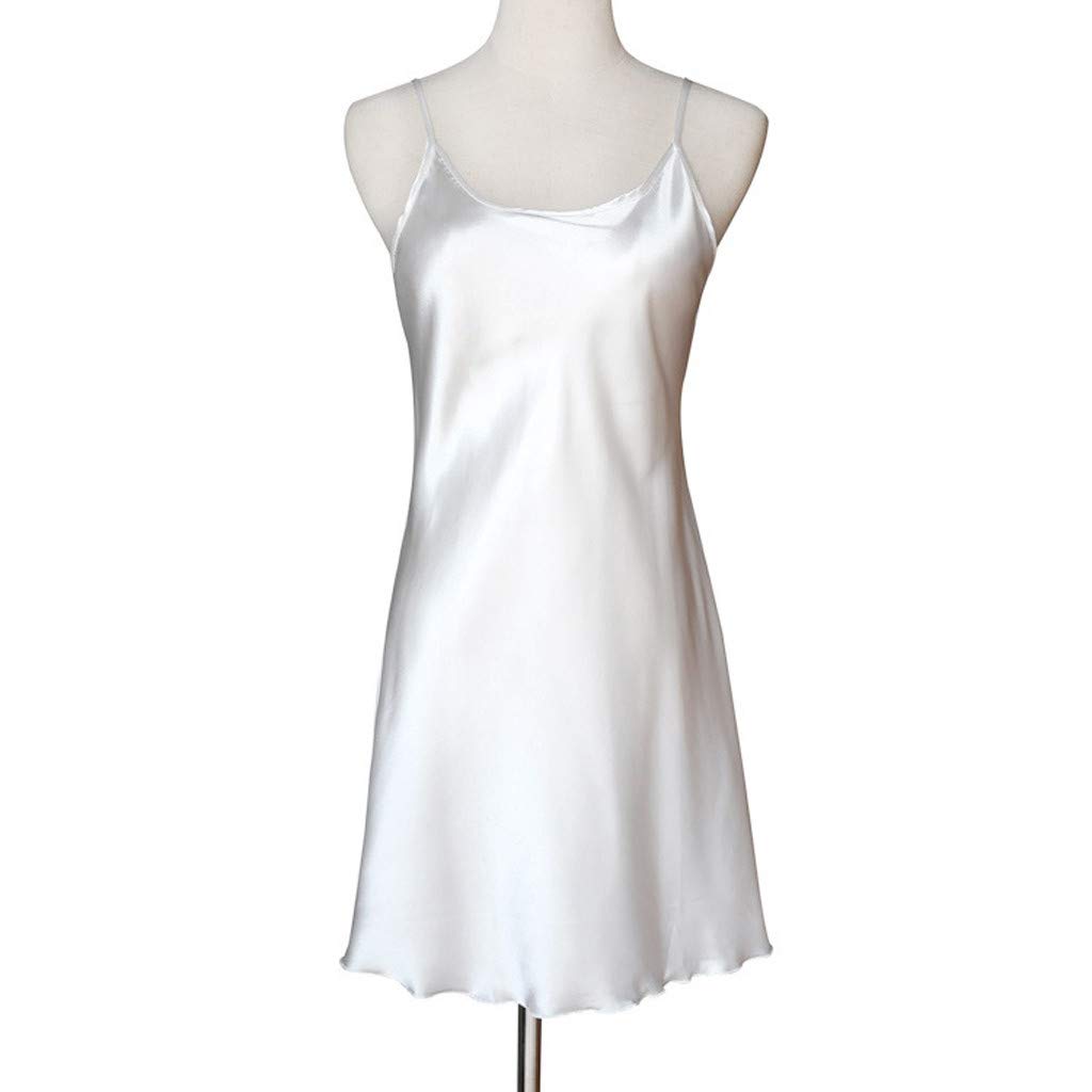 Sexy Silk Satin Babydoll Nightgown for Women - V Neck Criss Cross Lingerie Set for Honeymoon, Sleep & Lounge Wear - Perfect for Romantic Nights, Anniversary Gifts and Boudoir Photography