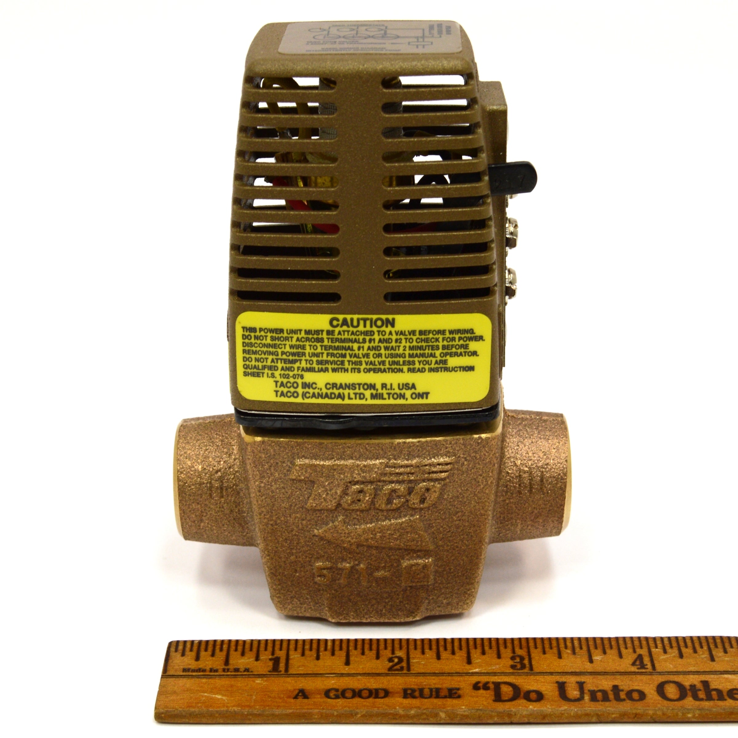 New in Box TACO ZONE 2-Way Zone Valve Model 571 Gold Series 3/4