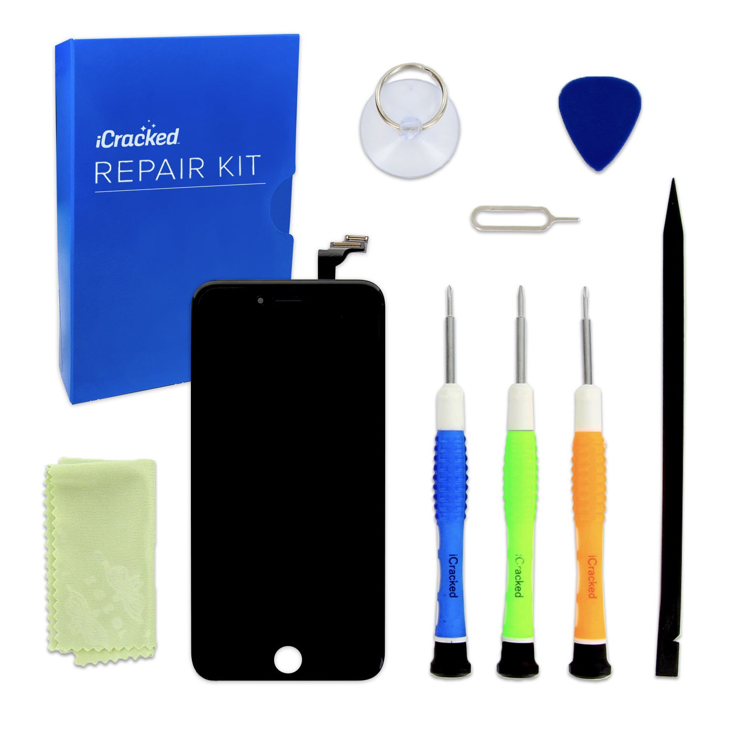 Original iPhone 6 LCD Screen Replacement Kit with Tools - Black Display Repair Set for DIY Fix at Home or Office