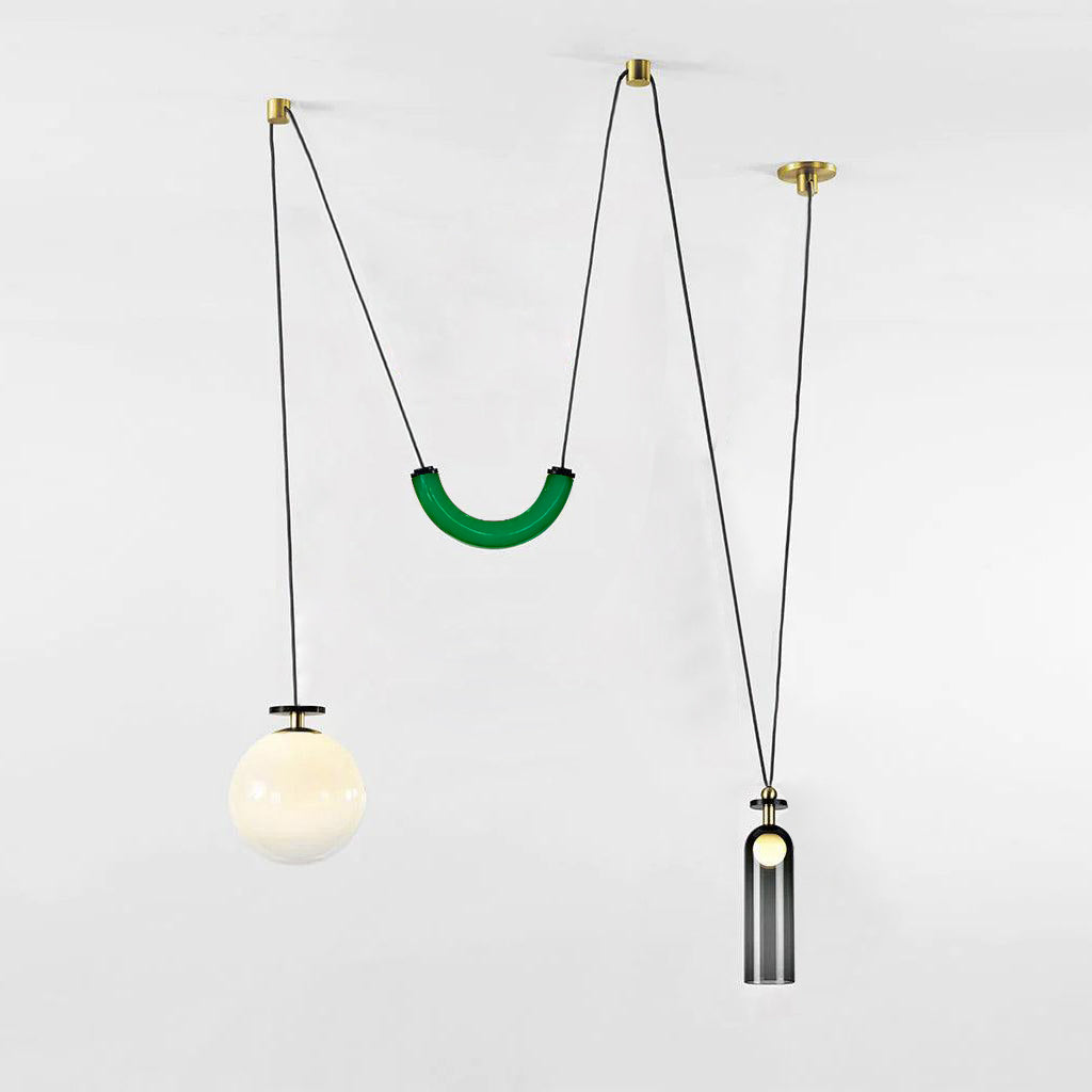Modern Geometric Shape Art Chandelier - Elegant Lighting for Living Room, Dining Room & Bedroom Decor