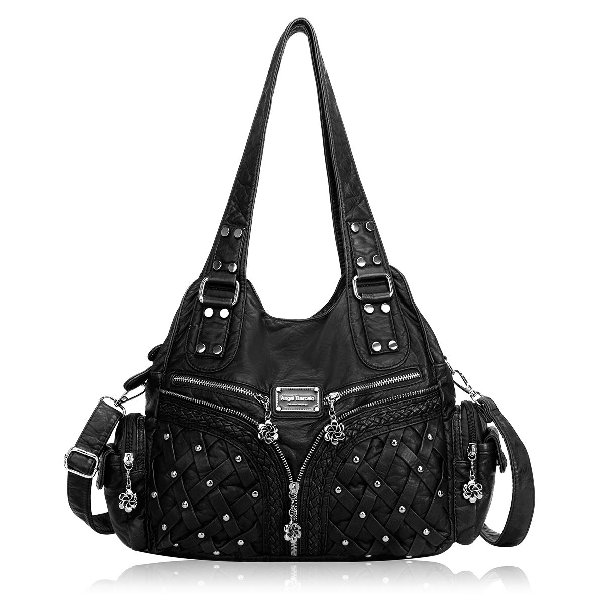 Angel Barcelo Women's Fashion Handbags - PU Leather Tote, Shoulder Bag, Top Handle Satchel & Hobo Purse for Work, Travel & Everyday Use