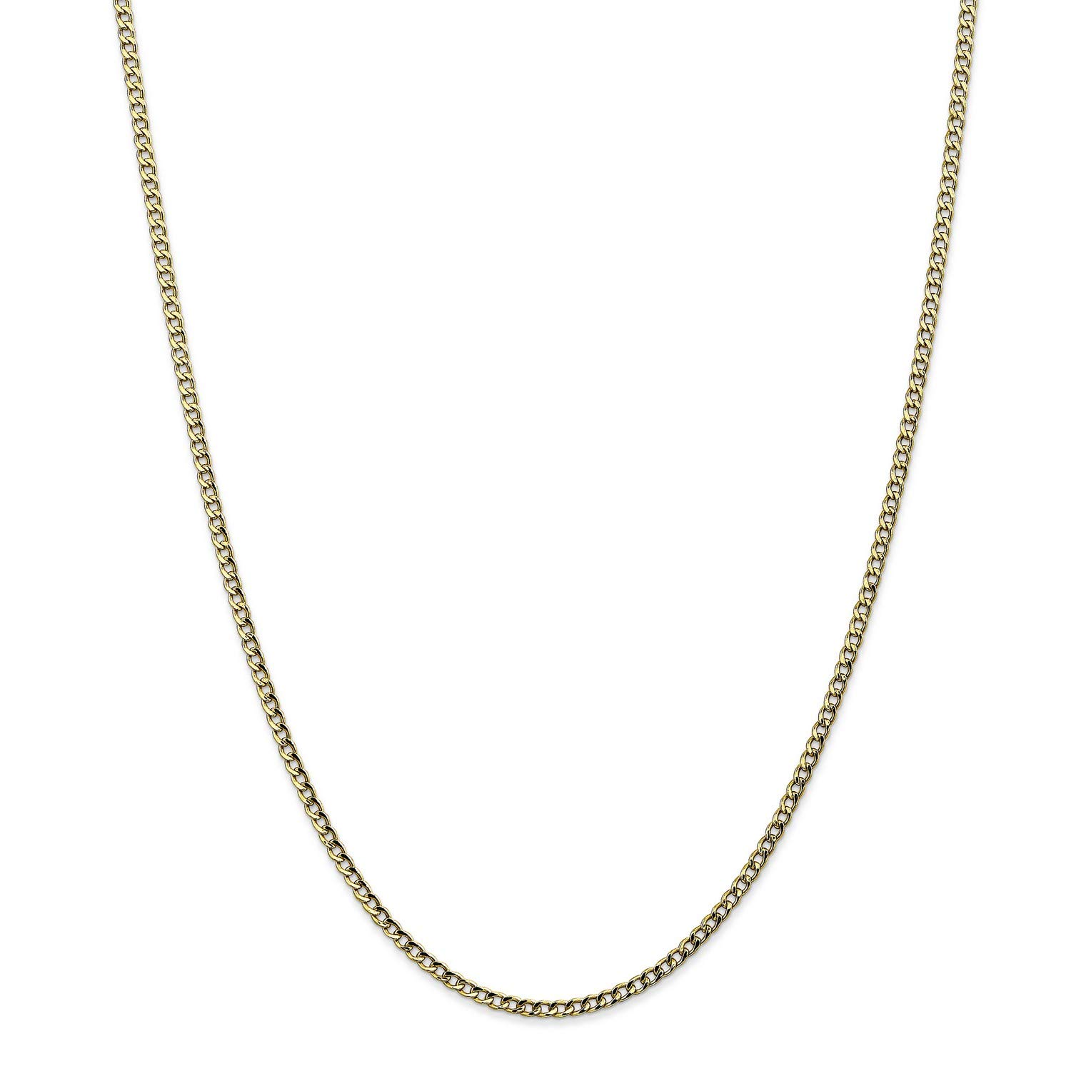 10K Yellow Gold Lightweight Curb Chain Necklace, Bracelet or Anklet - Dainty Jewelry for Women, Gift for Her, Everyday Wear & Special Occasions