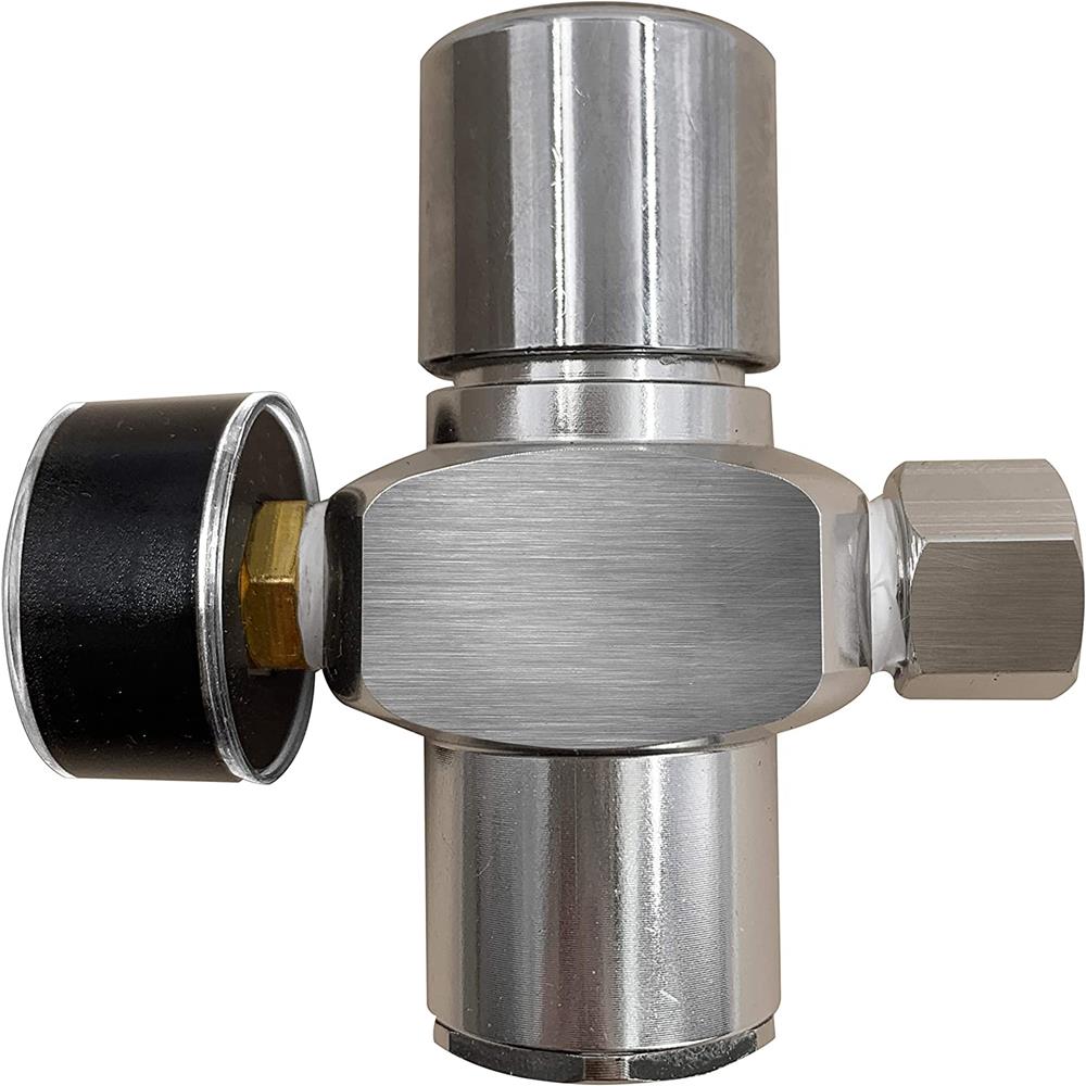 Premium CO2 Regulator for Aquarium Plants - Dual Gauge with Solenoid Valve (No CO2 Cartridge Included) - Ideal for Hydroponics & Planted Tanks