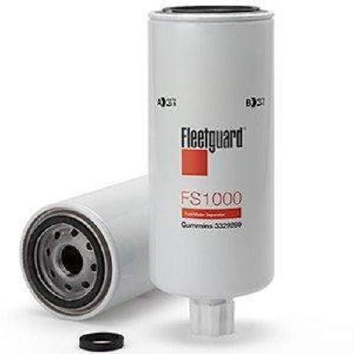 Fleetguard FS1000 Spin-On Fuel Water Separator for Cummins 3329289 & Terex 15271319 | 98.7% Efficiency, 10-Micron Filtration | 1-14 UNS-2B Thread, 9.8