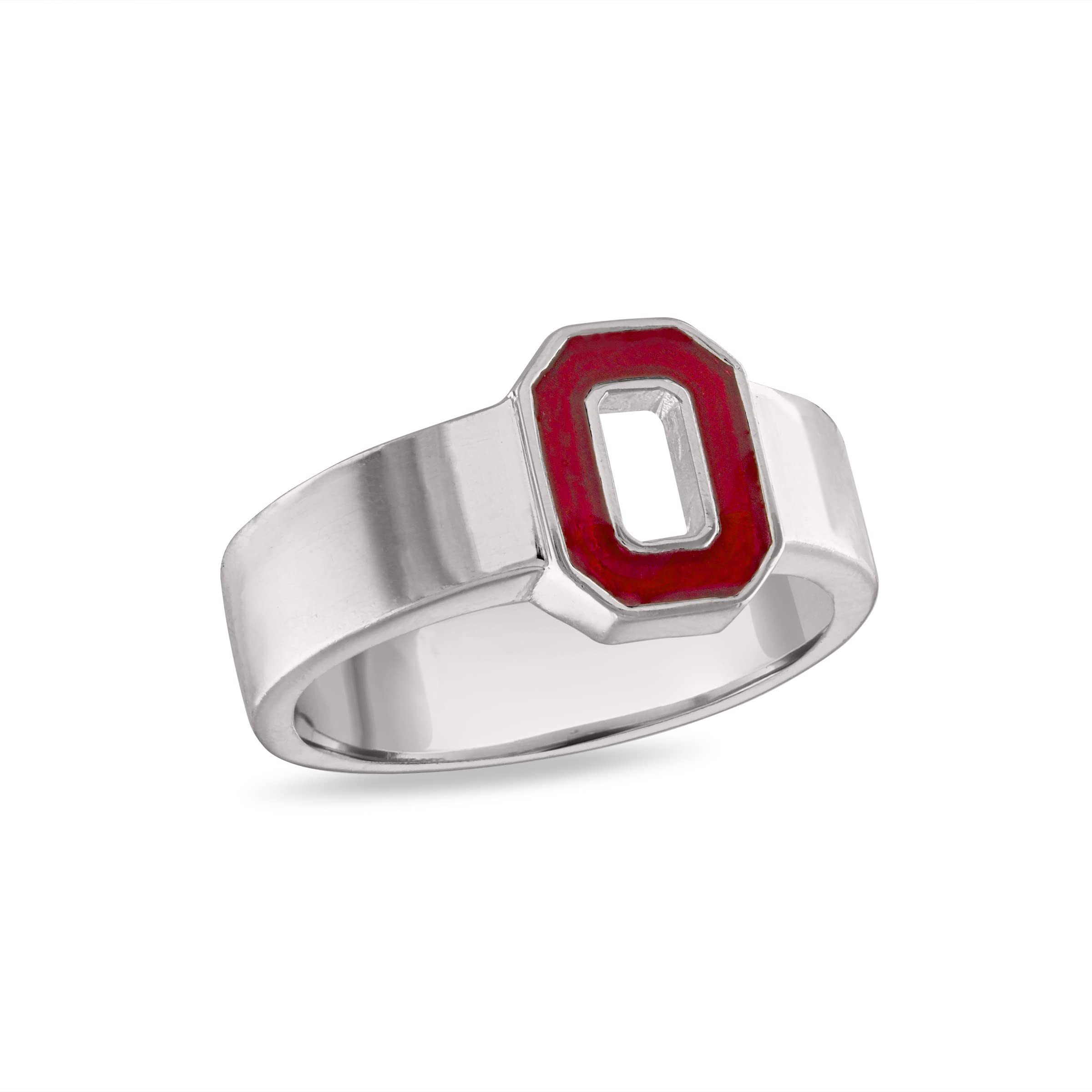 Stone Armory Men's Ohio State Block O Ring | Solid Sterling Silver OSU Jewelry | Officially Licensed Buckeyes Gift | Perfect for Game Day, Graduation & Christmas Presents