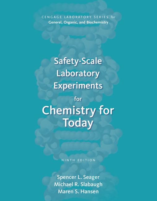 **Safety-Scale Laboratory Experiments for Chemistry for Today – Cengage Lab Series (General, Organic & Biochemistry) – Perfect for Classroom & Home Science Learning**