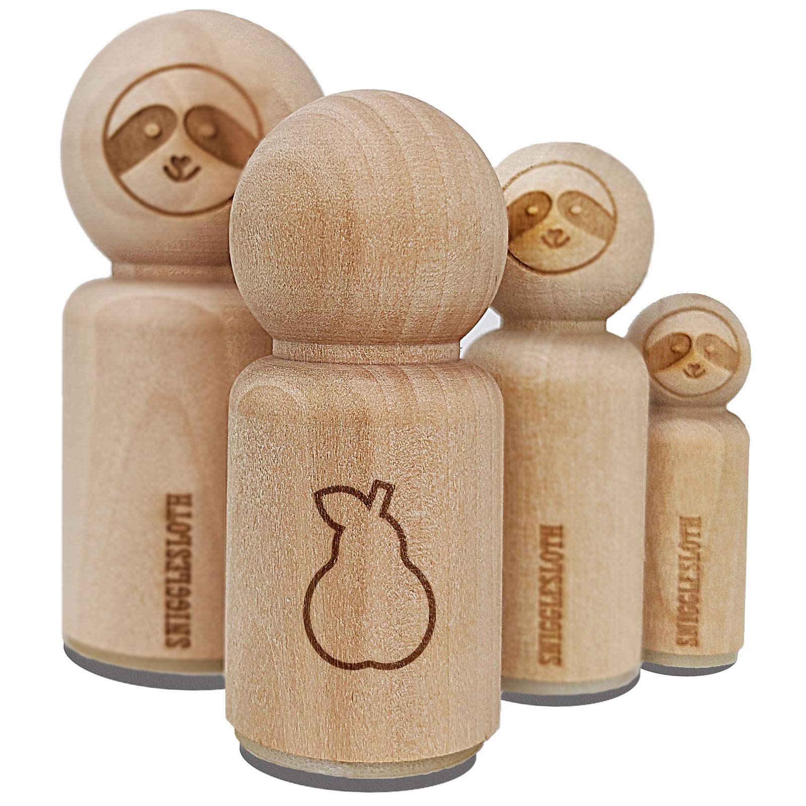 Pear Fruit Outline Rubber Stamp for DIY Crafting, Scrapbooking, Bullet Journaling - 1 Inch Medium Size - Perfect for Planner Decoration, Card Making & Gift Wrapping