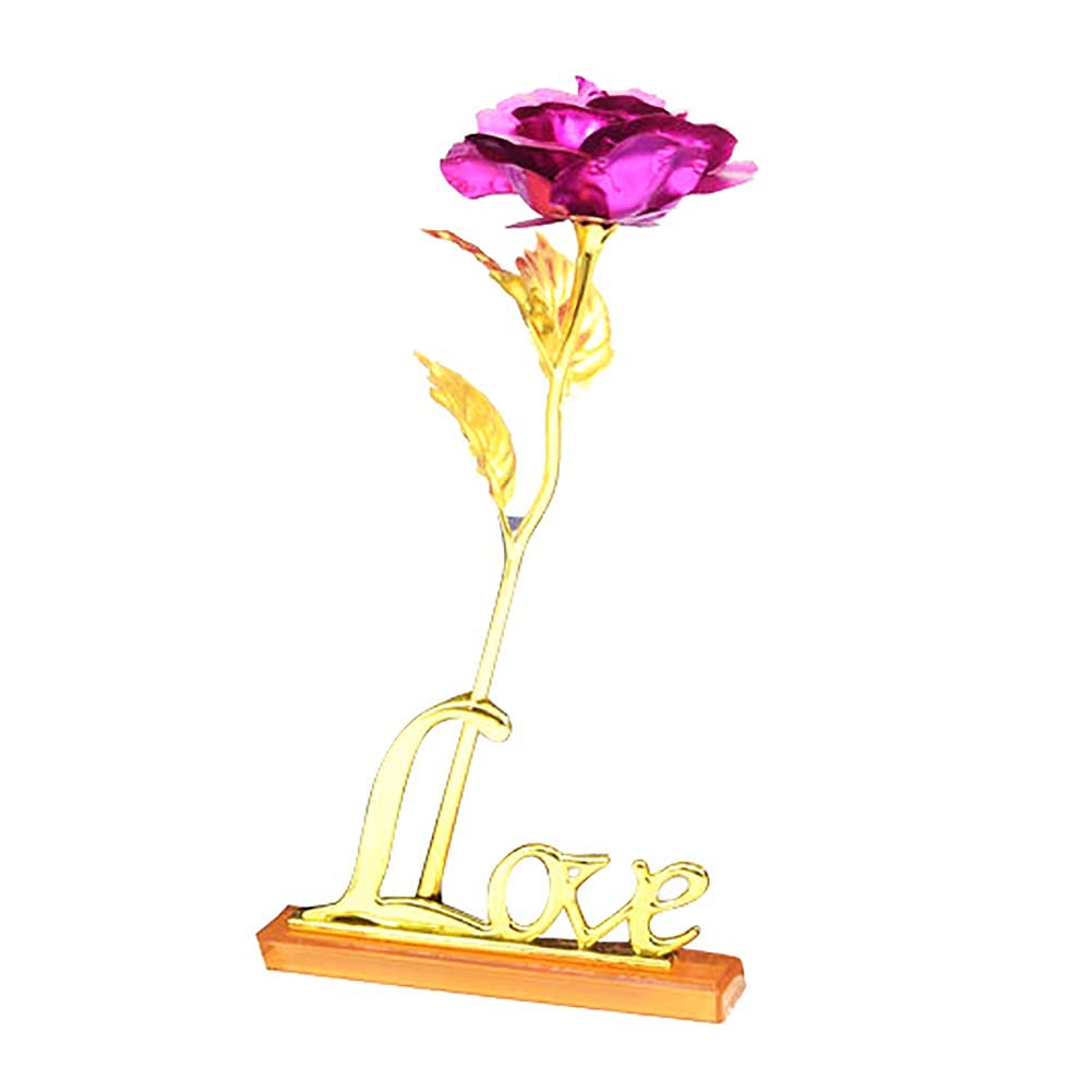 24K Gold Foil Plated Rose Gift for Women - Elegant Wedding Decor, Mother's Day, Valentine's Day & Christmas Present for Girlfriend, Wife, Mom & Grandma - Perfect for Romantic Occasions & Home Decor