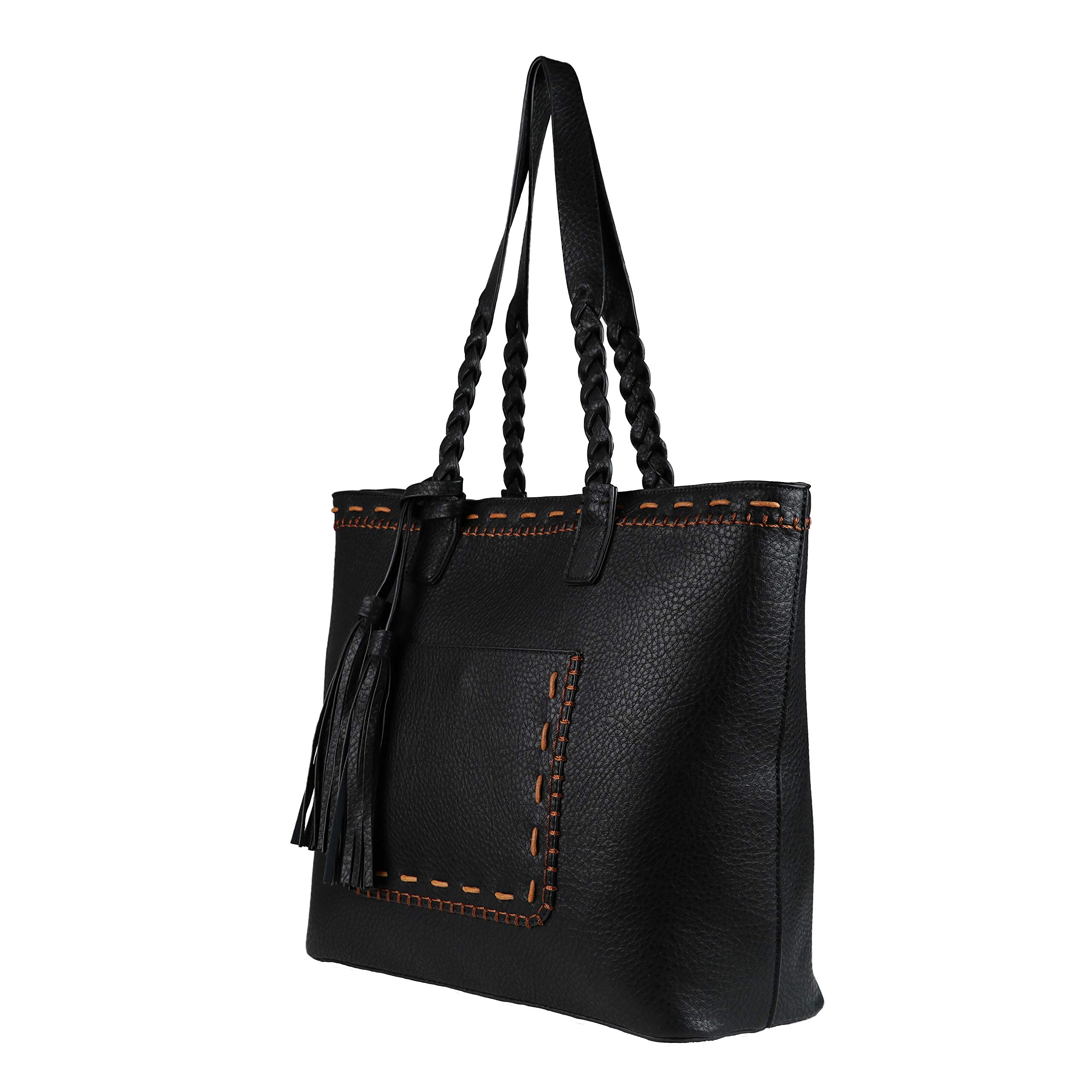 Concealed Carry Purse for Women - Locking Cora Stitched Gun Tote with Secure Zipper Pocket | Perfect for Everyday Carry, Travel & Self-Defense